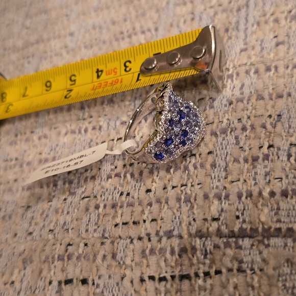 BEAUTIFUL STERLING SILVER BLUE SAPPHIRE STONES RING SIZE 7 - Picture 13 of 15